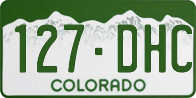 CO license plate 127DHC