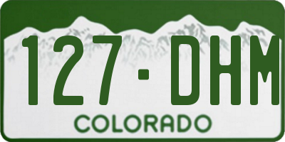 CO license plate 127DHM