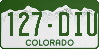 CO license plate 127DIU