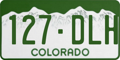 CO license plate 127DLH