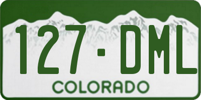 CO license plate 127DML