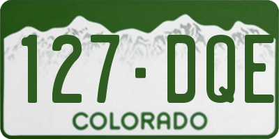 CO license plate 127DQE