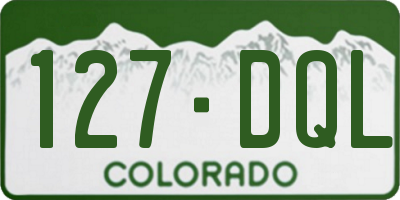 CO license plate 127DQL