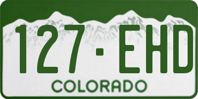 CO license plate 127EHD