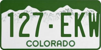 CO license plate 127EKW