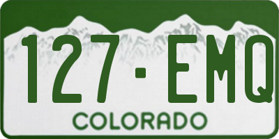CO license plate 127EMQ