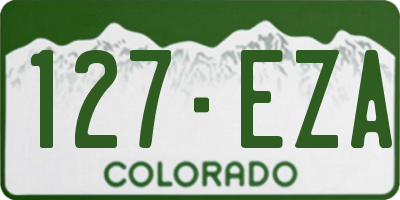 CO license plate 127EZA