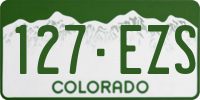 CO license plate 127EZS
