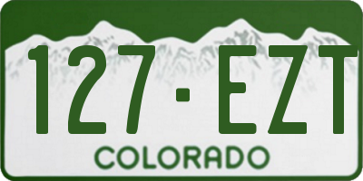 CO license plate 127EZT