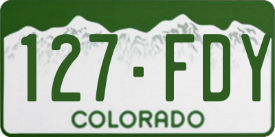 CO license plate 127FDY