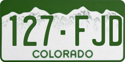 CO license plate 127FJD