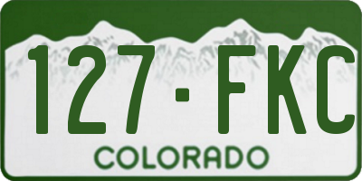 CO license plate 127FKC