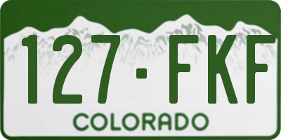 CO license plate 127FKF