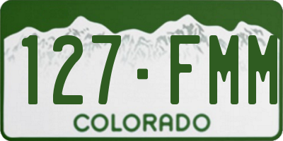 CO license plate 127FMM