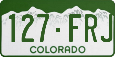 CO license plate 127FRJ
