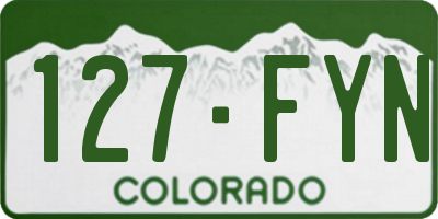 CO license plate 127FYN