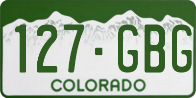 CO license plate 127GBG