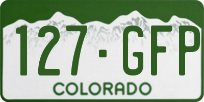 CO license plate 127GFP