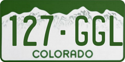 CO license plate 127GGL