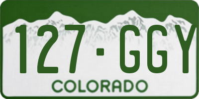 CO license plate 127GGY