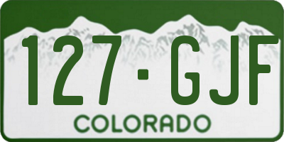 CO license plate 127GJF