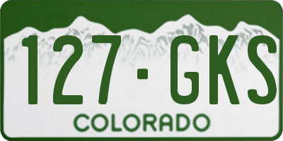 CO license plate 127GKS