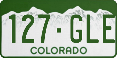 CO license plate 127GLE