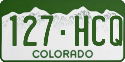 CO license plate 127HCQ