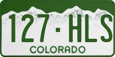 CO license plate 127HLS