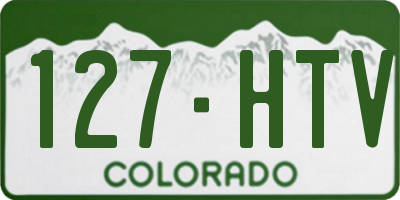 CO license plate 127HTV