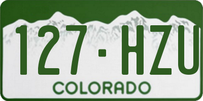 CO license plate 127HZU