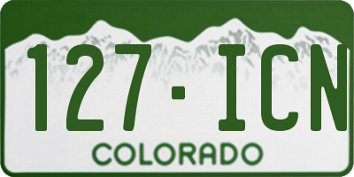 CO license plate 127ICN