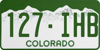 CO license plate 127IHB