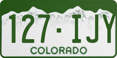 CO license plate 127IJY