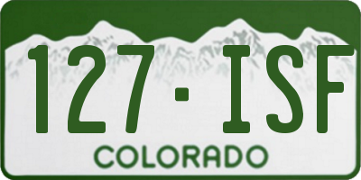 CO license plate 127ISF