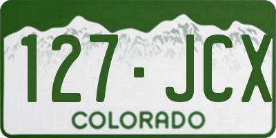 CO license plate 127JCX