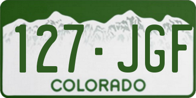 CO license plate 127JGF