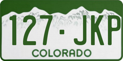 CO license plate 127JKP
