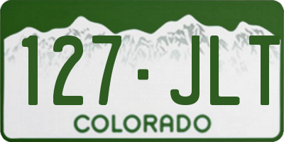 CO license plate 127JLT
