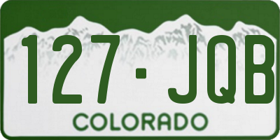 CO license plate 127JQB