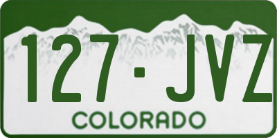 CO license plate 127JVZ