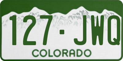 CO license plate 127JWQ