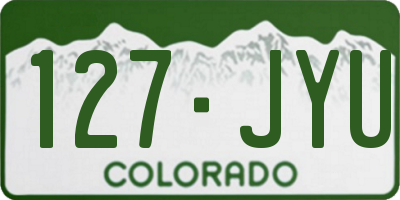CO license plate 127JYU
