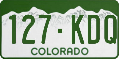 CO license plate 127KDQ