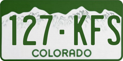 CO license plate 127KFS