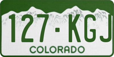 CO license plate 127KGJ