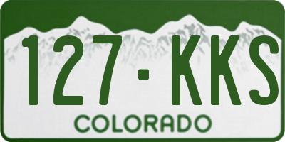 CO license plate 127KKS
