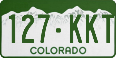 CO license plate 127KKT