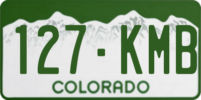 CO license plate 127KMB