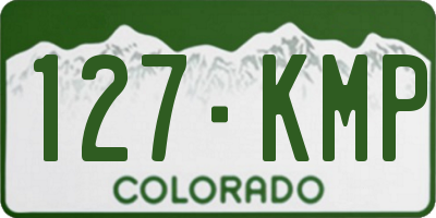 CO license plate 127KMP